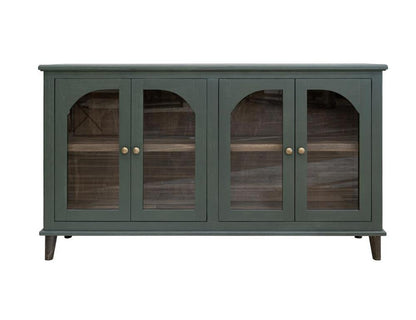 IFD - Genova - 4 Glass Doors Green Console - IFD3791CNSGN veiw 2