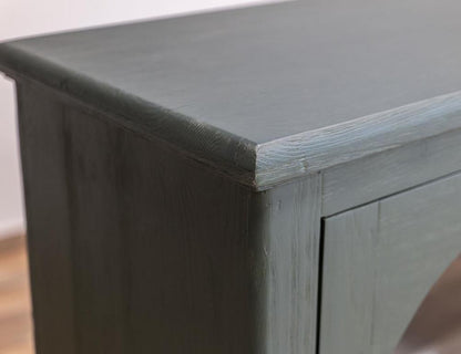 IFD - Genova - 4 Glass Doors Green Console - IFD3791CNSGN veiw 5