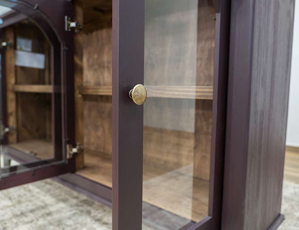 IFD - Genova - 4 Glass Doors Purple Console - IFD3791CNSRC veiw 3