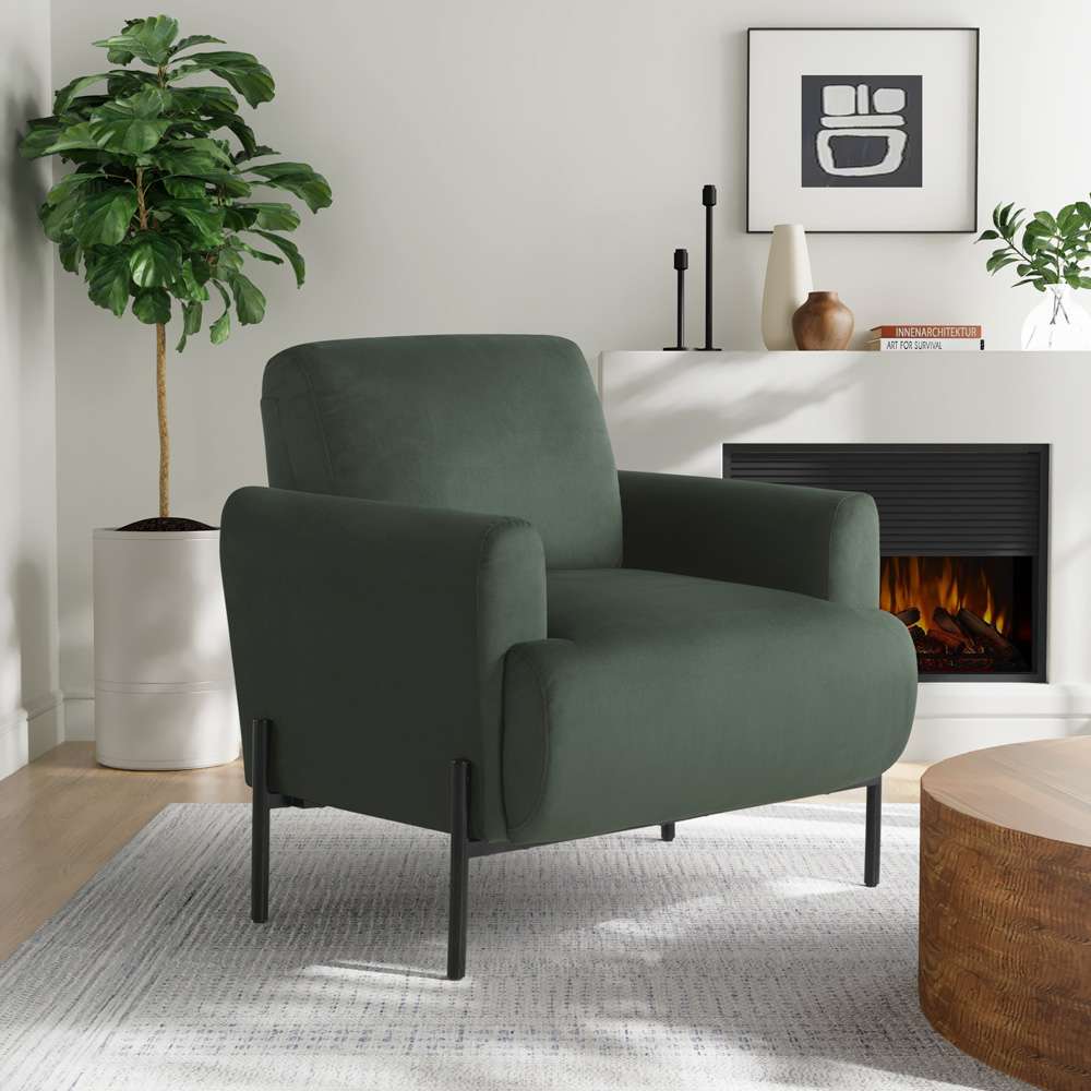 Lifestyle Solutions - Studio Living Kingston Accent Chair, Green - 171A011GRN veiw 4