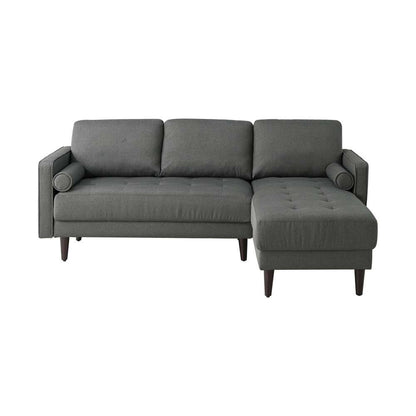 Lifestyle Solutions - Studio Living Langford Vegan Leather Sectional Sofa, Heather Gray - 135A001GRY-SET veiw 1