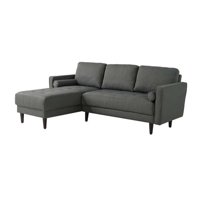 Lifestyle Solutions - Studio Living Langford Vegan Leather Sectional Sofa, Heather Gray - 135A001GRY-SET veiw 5