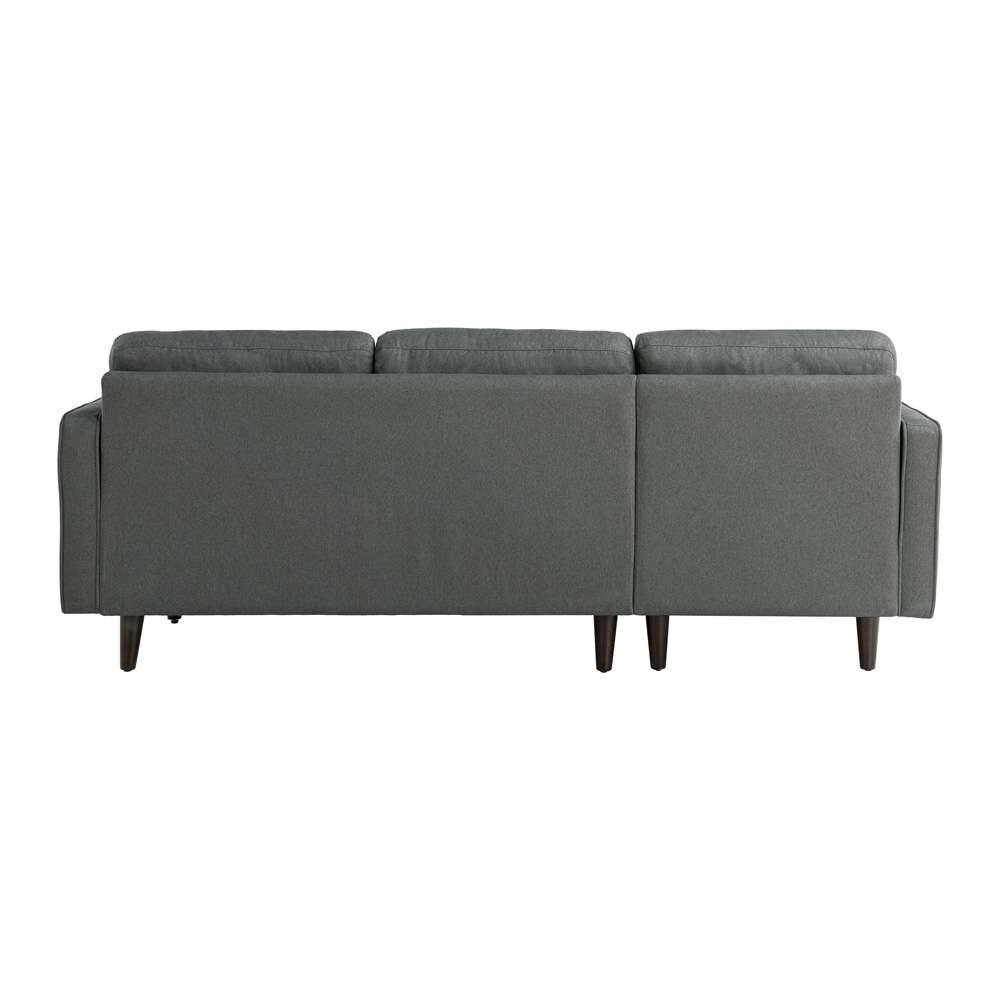 Lifestyle Solutions - Studio Living Langford Vegan Leather Sectional Sofa, Heather Gray - 135A001GRY-SET veiw 6