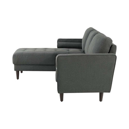 Lifestyle Solutions - Studio Living Langford Vegan Leather Sectional Sofa, Heather Gray - 135A001GRY-SET veiw 7