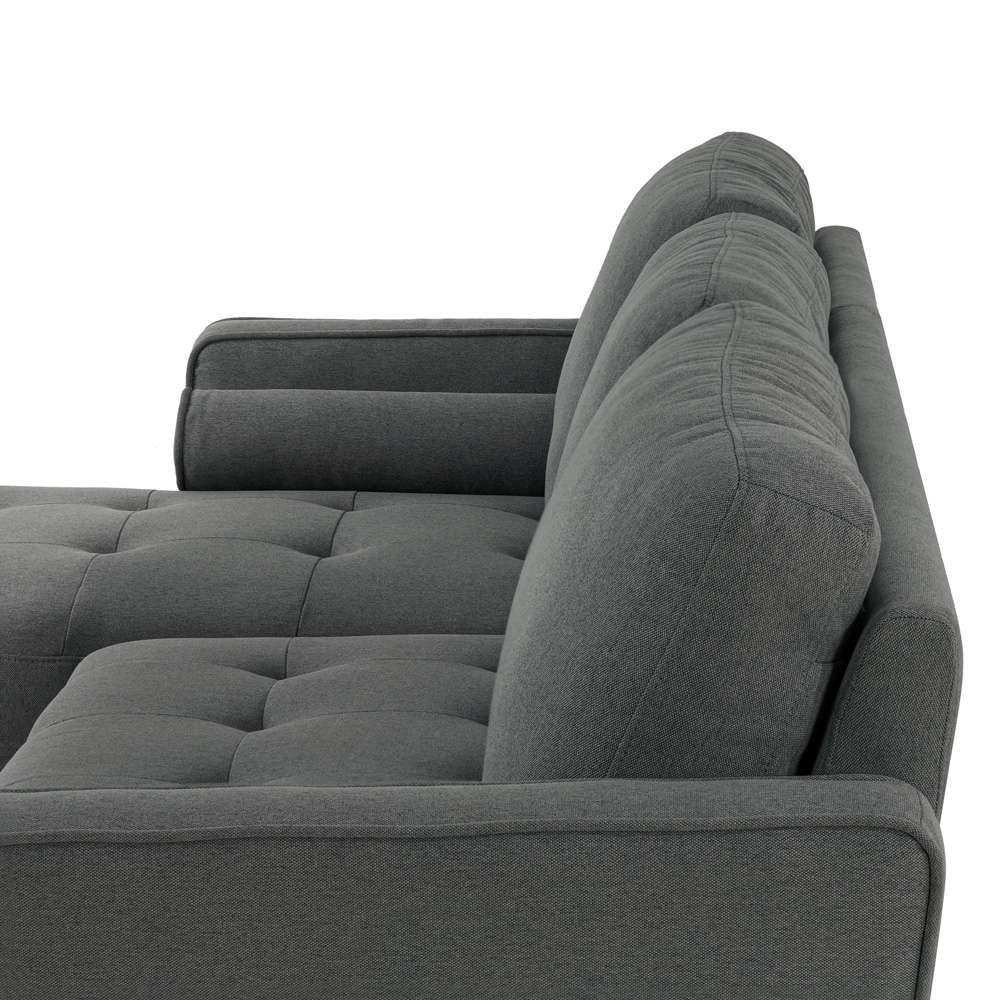 Lifestyle Solutions - Studio Living Langford Vegan Leather Sectional Sofa, Heather Gray - 135A001GRY-SET veiw 9