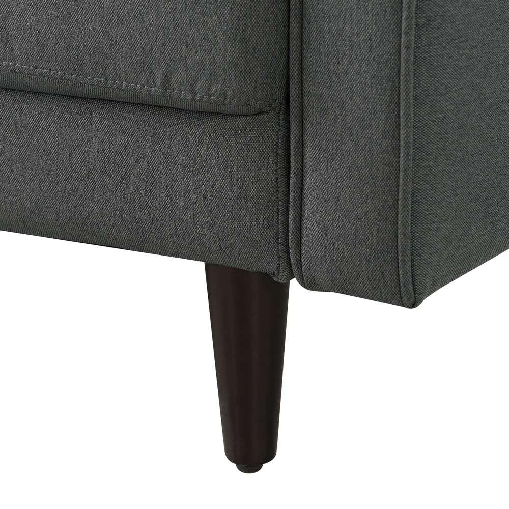 Lifestyle Solutions - Studio Living Langford Vegan Leather Sectional Sofa, Heather Gray - 135A001GRY-SET veiw 10