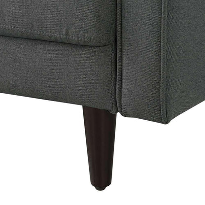 Lifestyle Solutions - Studio Living Langford Vegan Leather Sectional Sofa, Heather Gray - 135A001GRY-SET veiw 10