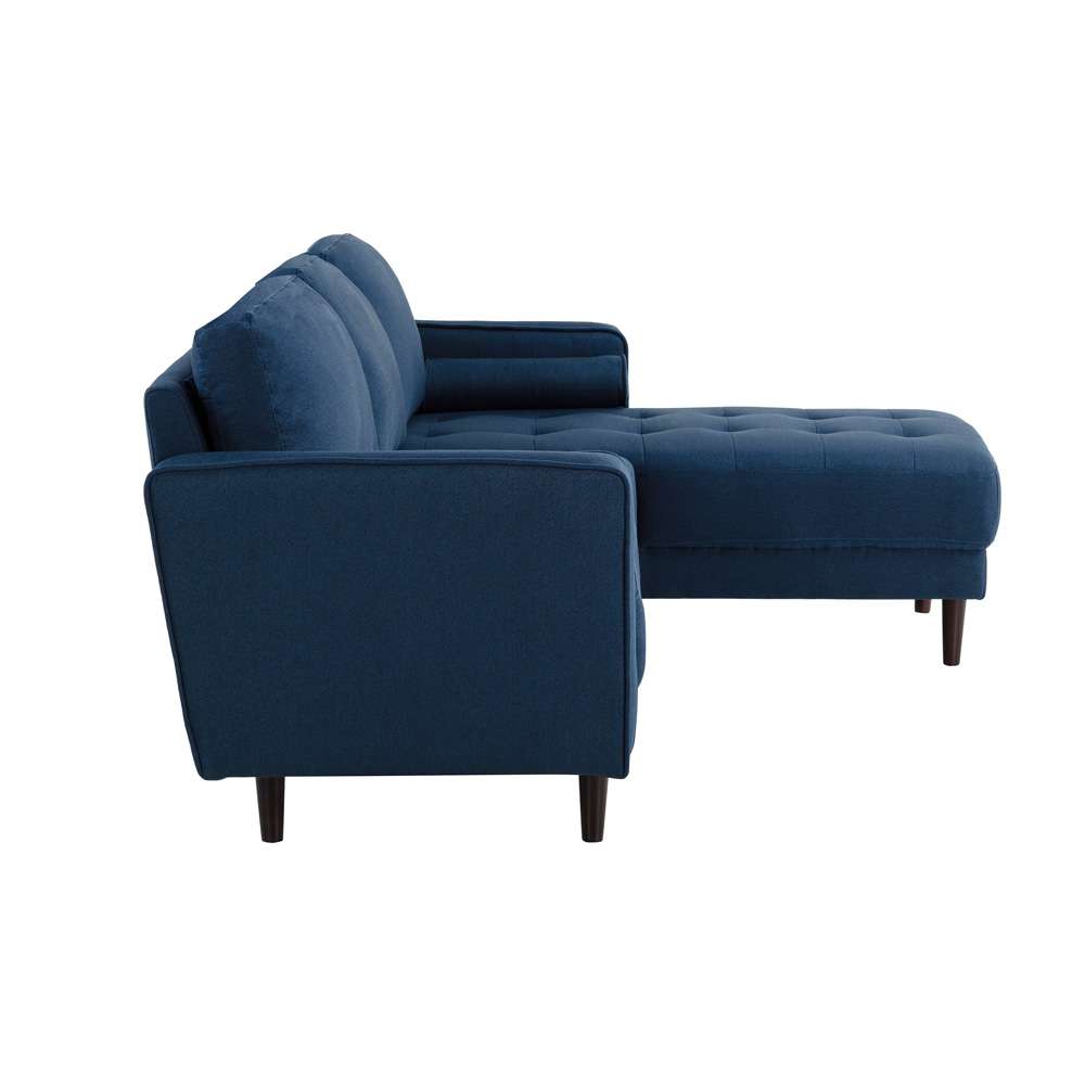 Lifestyle Solutions - Studio Living Langford Vegan Leather Sectional Sofa, Navy - 135A001NVY-SET veiw 6