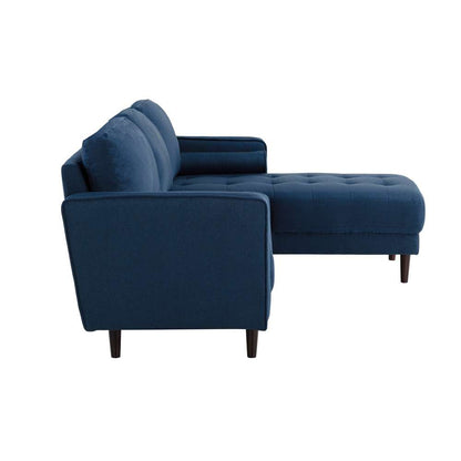 Lifestyle Solutions - Studio Living Langford Vegan Leather Sectional Sofa, Navy - 135A001NVY-SET veiw 6