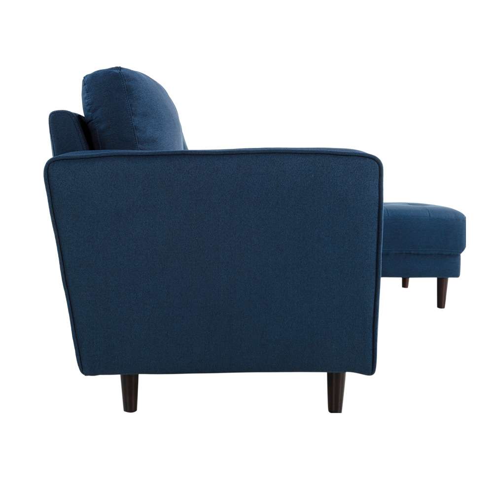 Lifestyle Solutions - Studio Living Langford Vegan Leather Sectional Sofa, Navy - 135A001NVY-SET veiw 7