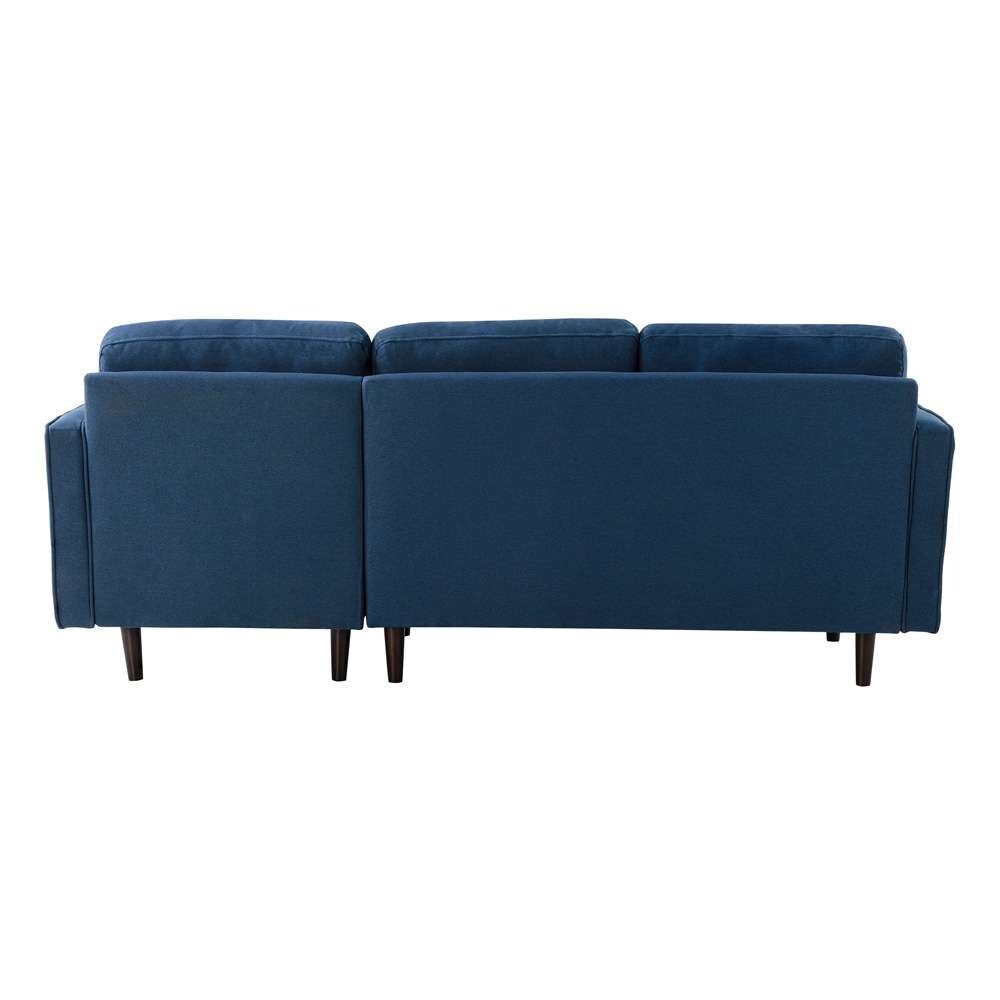 Lifestyle Solutions - Studio Living Langford Vegan Leather Sectional Sofa, Navy - 135A001NVY-SET veiw 8