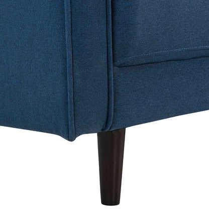 Lifestyle Solutions - Studio Living Langford Vegan Leather Sectional Sofa, Navy - 135A001NVY-SET veiw 10