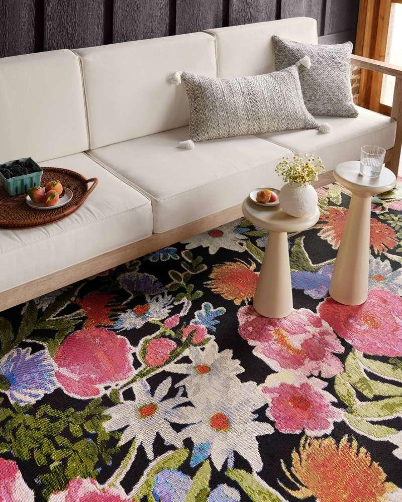 Loloi - Botanical Black / Multi 2-5in x 3-11in Accent Rug - BOTABOT-01BLML253B veiw 3