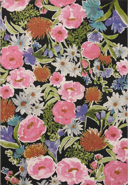 Loloi - Botanical Black / Multi 6-7in x 9-4in Area Rug - BOTABOT-01BLML6794 veiw 1