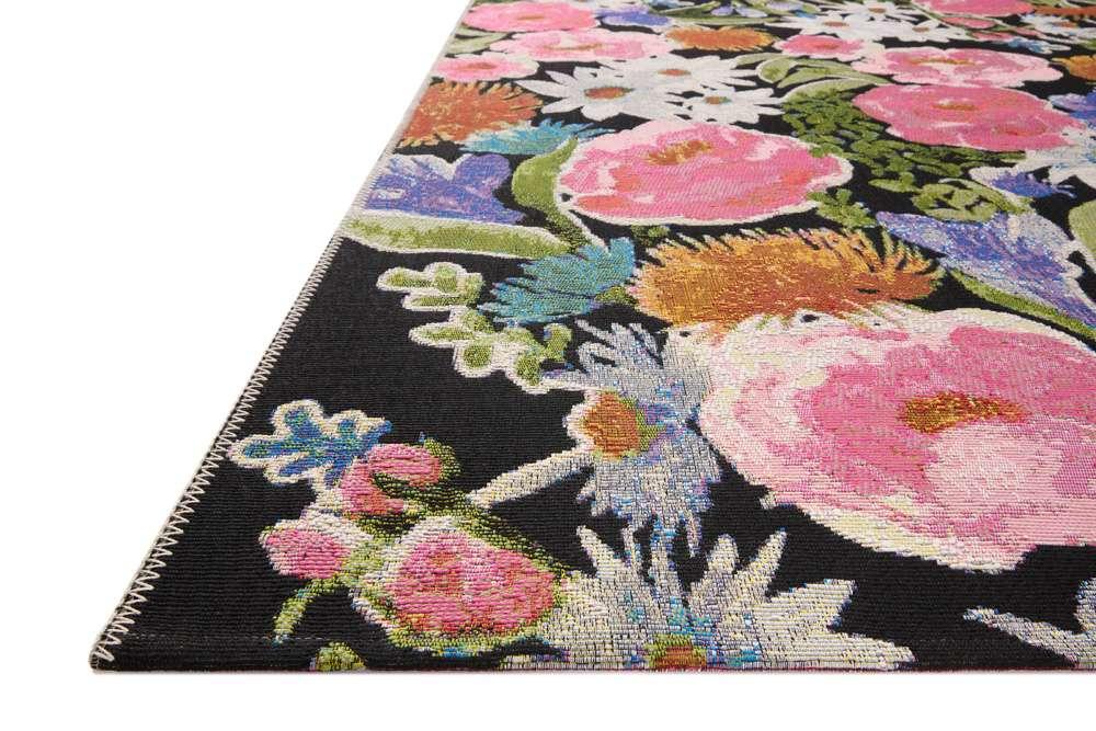 Loloi - Botanical Black / Multi 6-7in x 9-4in Area Rug - BOTABOT-01BLML6794 veiw 4