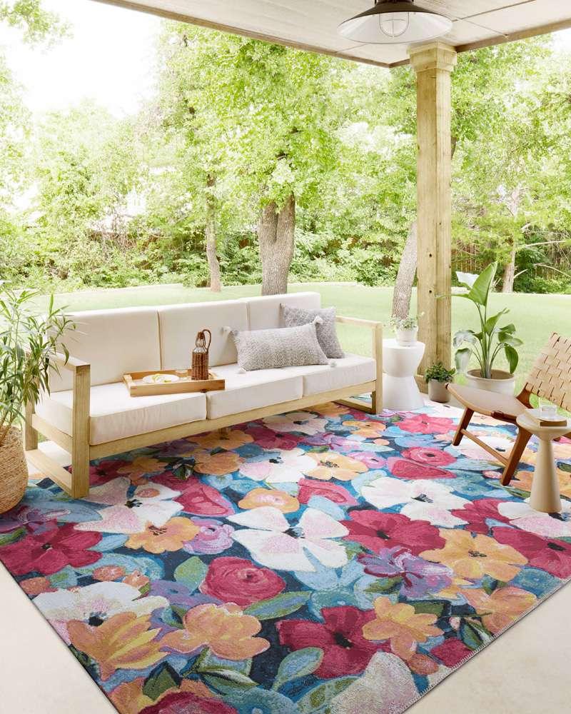Loloi - Botanical Navy / Multi 7-10in x 11-2in Area Rug - BOTABOT-02NVML7AB2 veiw 2