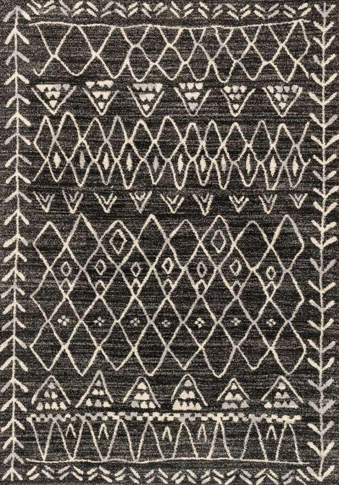 Loloi - Emory Black / Ivory 18in x 18in Sample Rug - EMOREB-09BLIV160S veiw 1