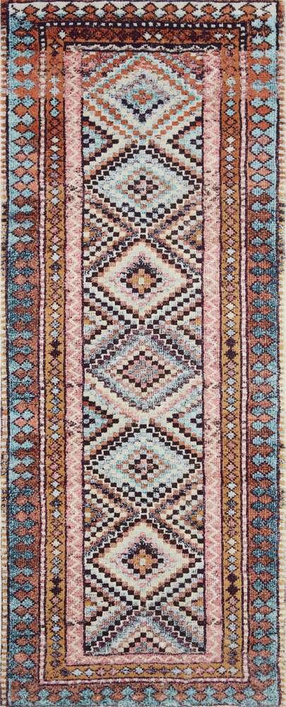 Loloi - Fiona Coral / Blue 2-0in x 5-0in Accent Rug - FIONB20345COBB2050 veiw 1