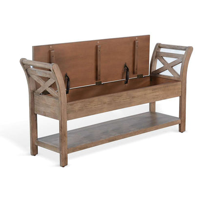 Sunny Designs -  48in Accent Storage Bench - 2075BU-48 veiw 1