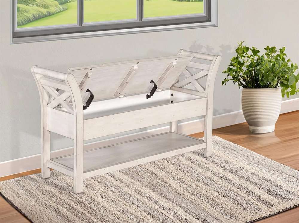 Sunny Designs -  48in Accent Bench withStorage - 2075MW-48 veiw 2