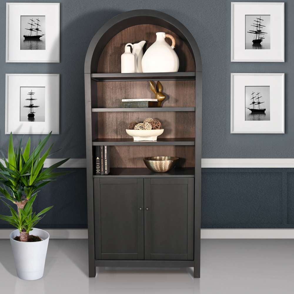 Sunny Designs -  Arched Display Cabinet with Doors - 2116BL veiw 4