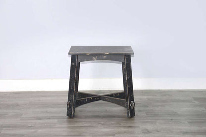 Sunny Designs - Marina -  Marina Farmhouse Mahogany Wood Chair Side Table in Black Sand - 3172BS-CS veiw 4