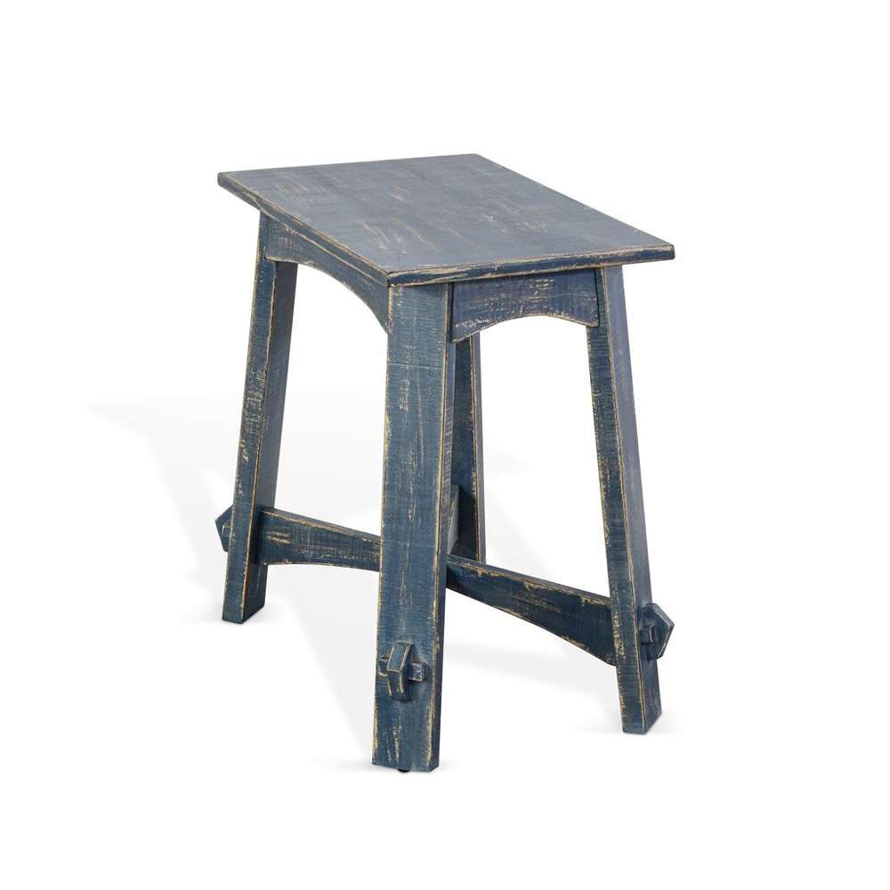 Sunny Designs - Marina -  Marina Farmhouse Mahogany Wood Chair Side Table in Ocean Blue - 3172OB-CS veiw 1
