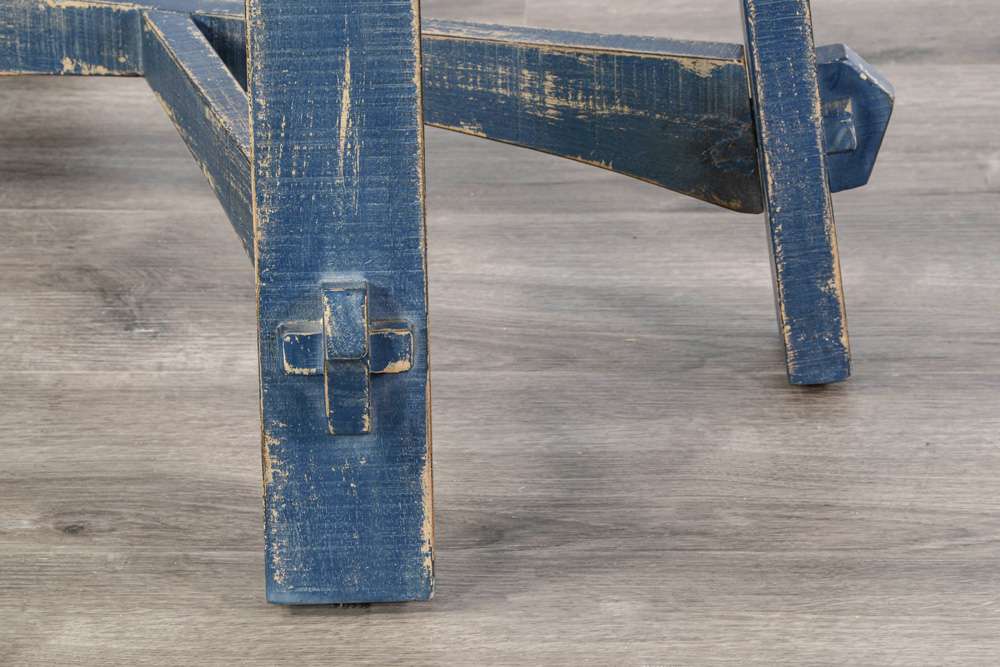 Sunny Designs - Marina -  Marina Farmhouse Mahogany Wood Chair Side Table in Ocean Blue - 3172OB-CS veiw 4