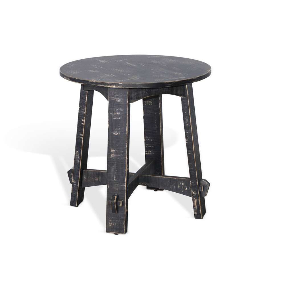 Sunny Designs - Marina -  Marina Farmhouse Mahogany Wood End Table in Black Sand - 3172BS-E veiw 1