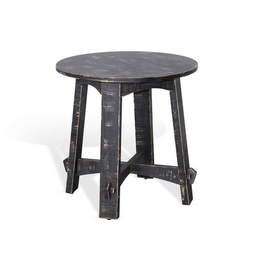 Sunny Designs - Marina -  Marina Farmhouse Mahogany Wood End Table in Black Sand - 3172BS-E veiw 1