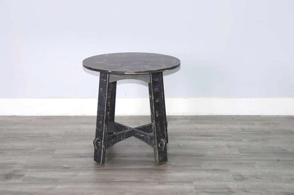 Sunny Designs - Marina -  Marina Farmhouse Mahogany Wood End Table in Black Sand - 3172BS-E veiw 2