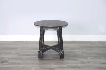 Sunny Designs - Marina -  Marina Farmhouse Mahogany Wood End Table in Black Sand - 3172BS-E veiw 4