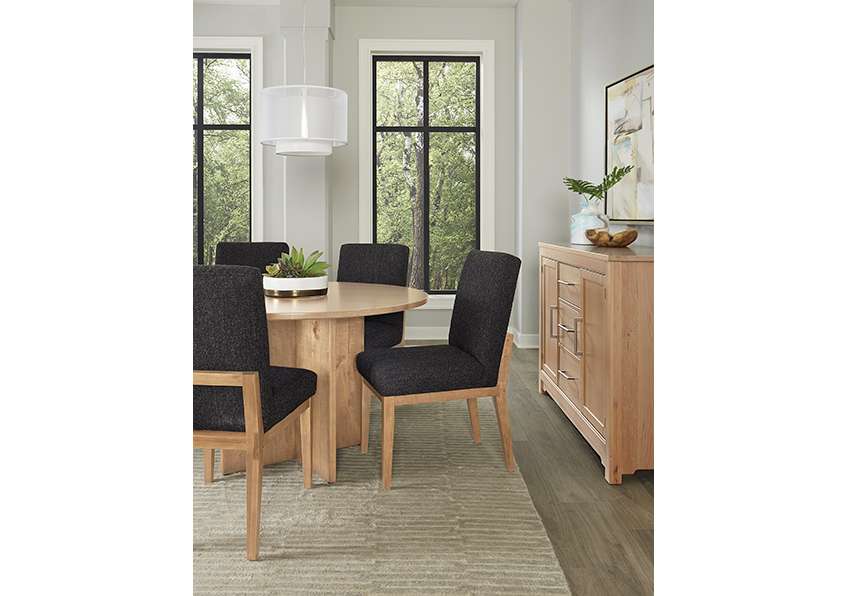 Vaughan Bassett - Crafted Cherry - Artisan and Post Uph Side Chair in Black Fabric (Set of 2) - 154-030E veiw 5