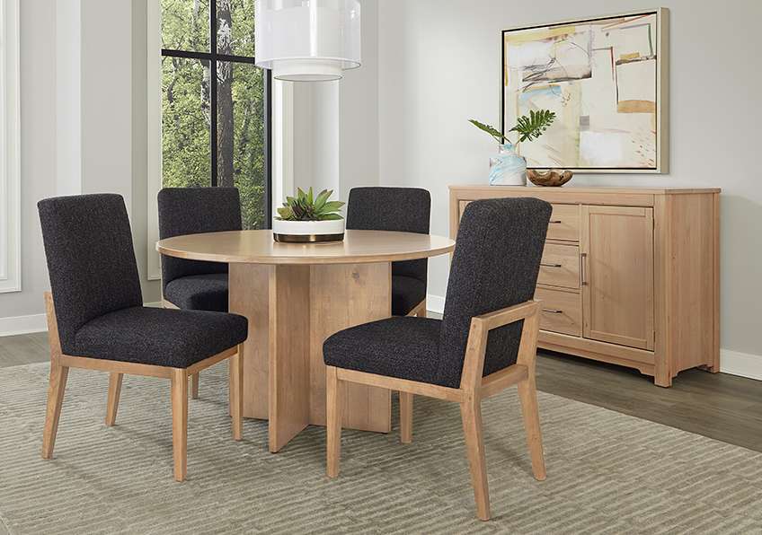 Vaughan Bassett - Crafted Cherry - Artisan and Post Uph Side Chair in Black Fabric (Set of 2) - 154-030E veiw 6