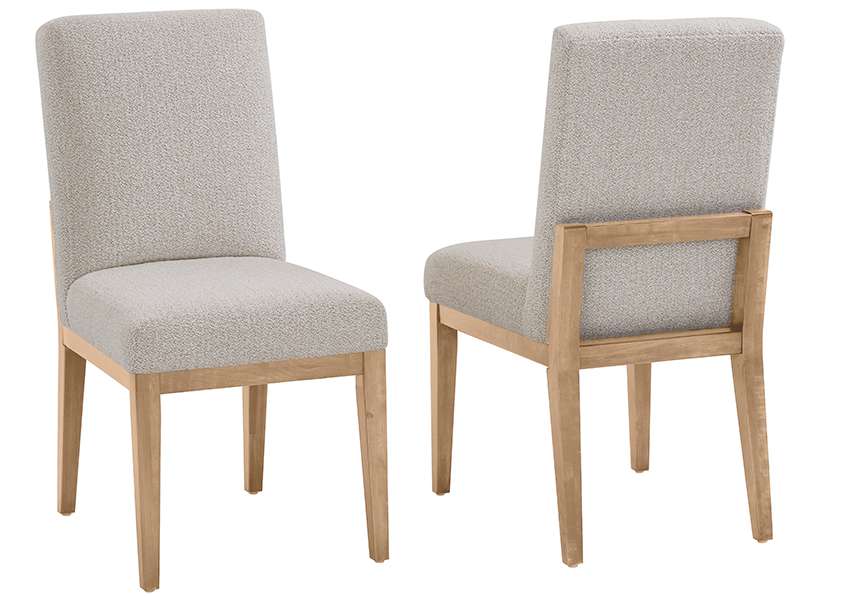 Vaughan Bassett - Crafted Cherry - Artisan and Post Uph Side Chair in Oatmeal Fabric (Set of 2) - 154-030B veiw 1