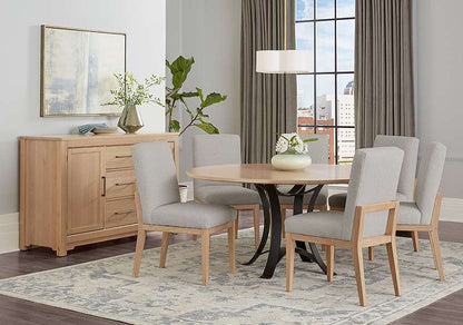 Vaughan Bassett - Crafted Cherry - Artisan and Post Uph Side Chair in Oatmeal Fabric (Set of 2) - 154-030B veiw 7