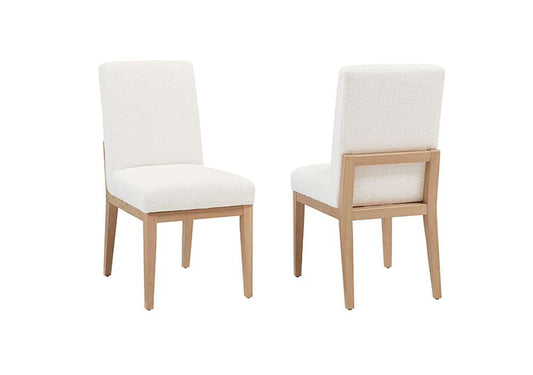 Vaughan Bassett - Crafted Cherry - Artisan and Post Uph Side Chair in White Fabric (Set of 2) - 154-030A veiw 1