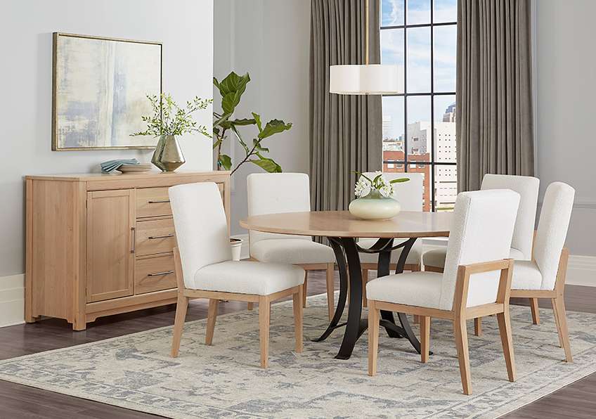 Vaughan Bassett - Crafted Cherry - Artisan and Post Uph Side Chair in White Fabric (Set of 2) - 154-030A veiw 4