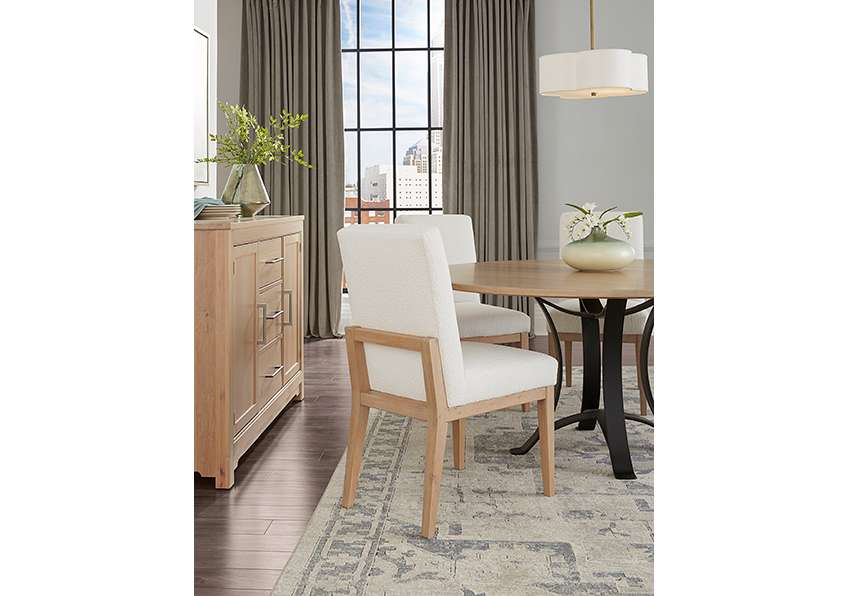 Vaughan Bassett - Crafted Cherry - Artisan and Post Uph Side Chair in White Fabric (Set of 2) - 154-030A veiw 7
