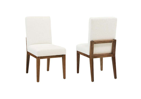 Vaughan Bassett - Crafted Cherry - Artisan and Post Uph Side Chair in White Fabric (Set of 2) - 151-030A veiw 1