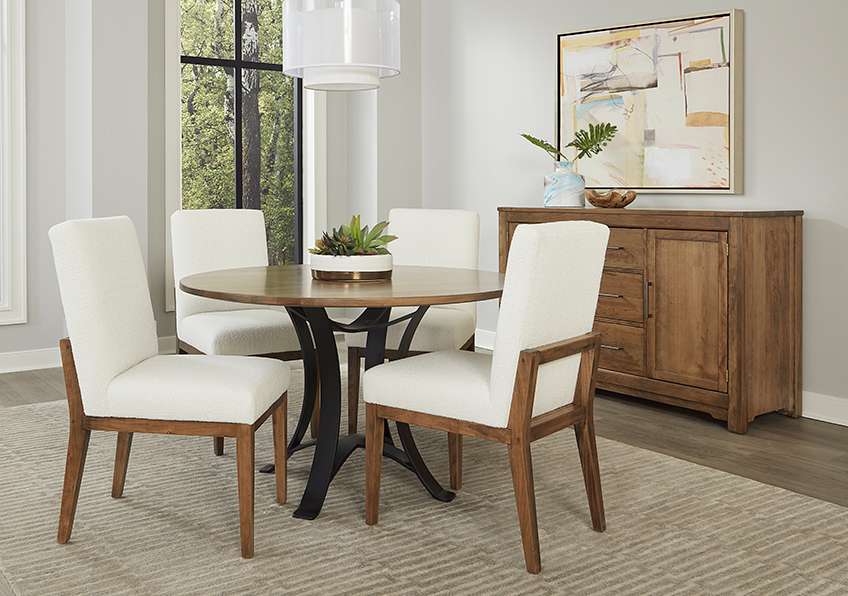 Vaughan Bassett - Crafted Cherry - Artisan and Post Uph Side Chair in White Fabric (Set of 2) - 151-030A veiw 6