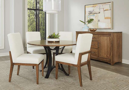 Vaughan Bassett - Crafted Cherry - Artisan and Post Uph Side Chair in White Fabric (Set of 2) - 151-030A veiw 6