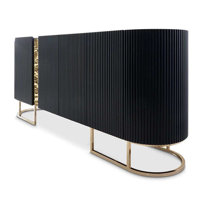 AICO by Michael Amini - Lisbon Console Table - Silken Matte Black - LFR-LSBN223-826 veiw 6