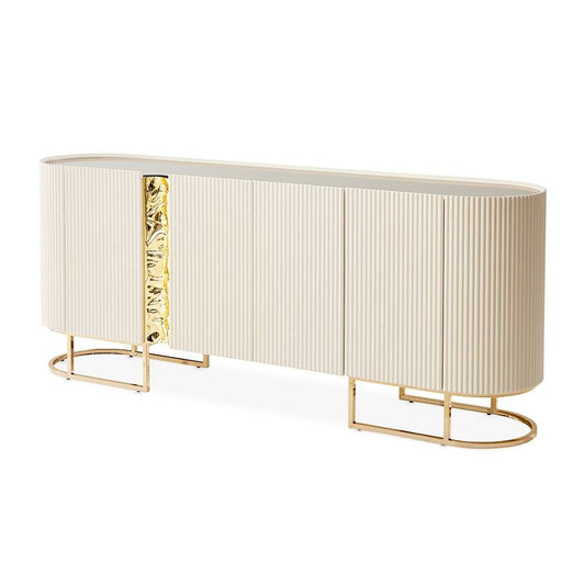 AICO by Michael Amini - Lisbon Console Table - Silken Matte Cream - LFR-LSBN223-140 veiw 1