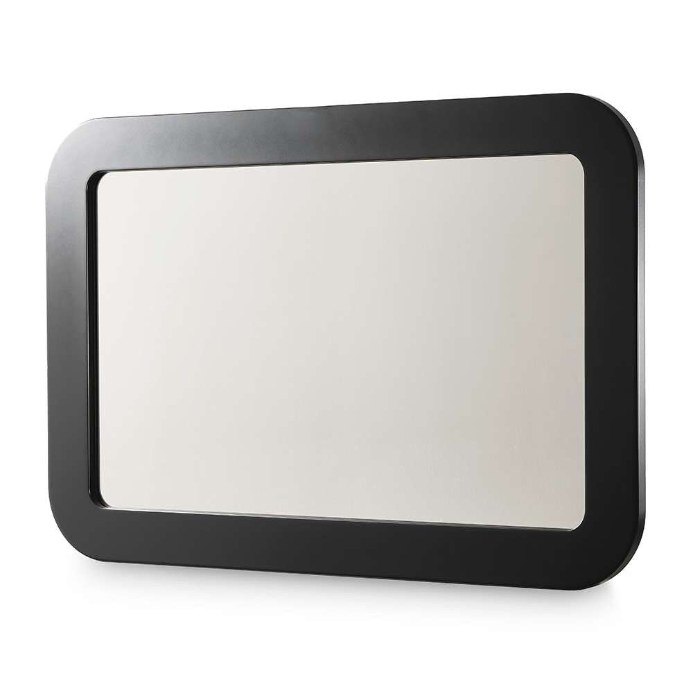 AICO by Michael Amini - Lisbon Wall Mirror - Silken Matte Black - LFR-LSBN260-826 veiw 1