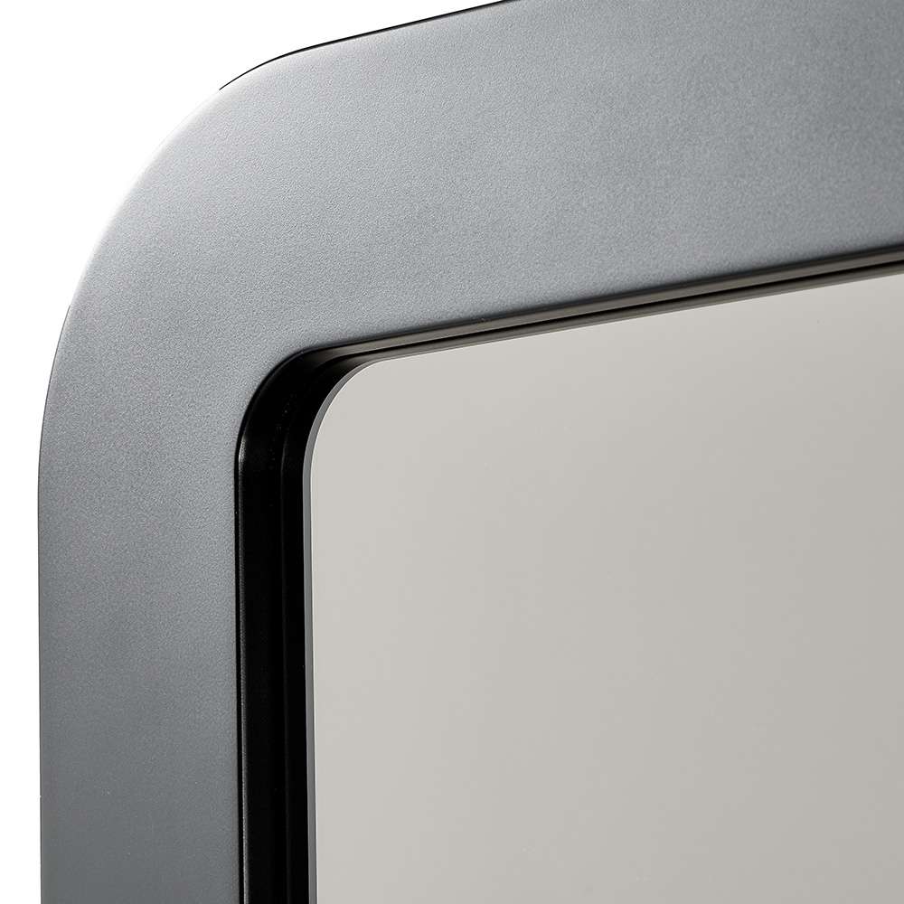 AICO by Michael Amini - Lisbon Wall Mirror - Silken Matte Black - LFR-LSBN260-826 veiw 3
