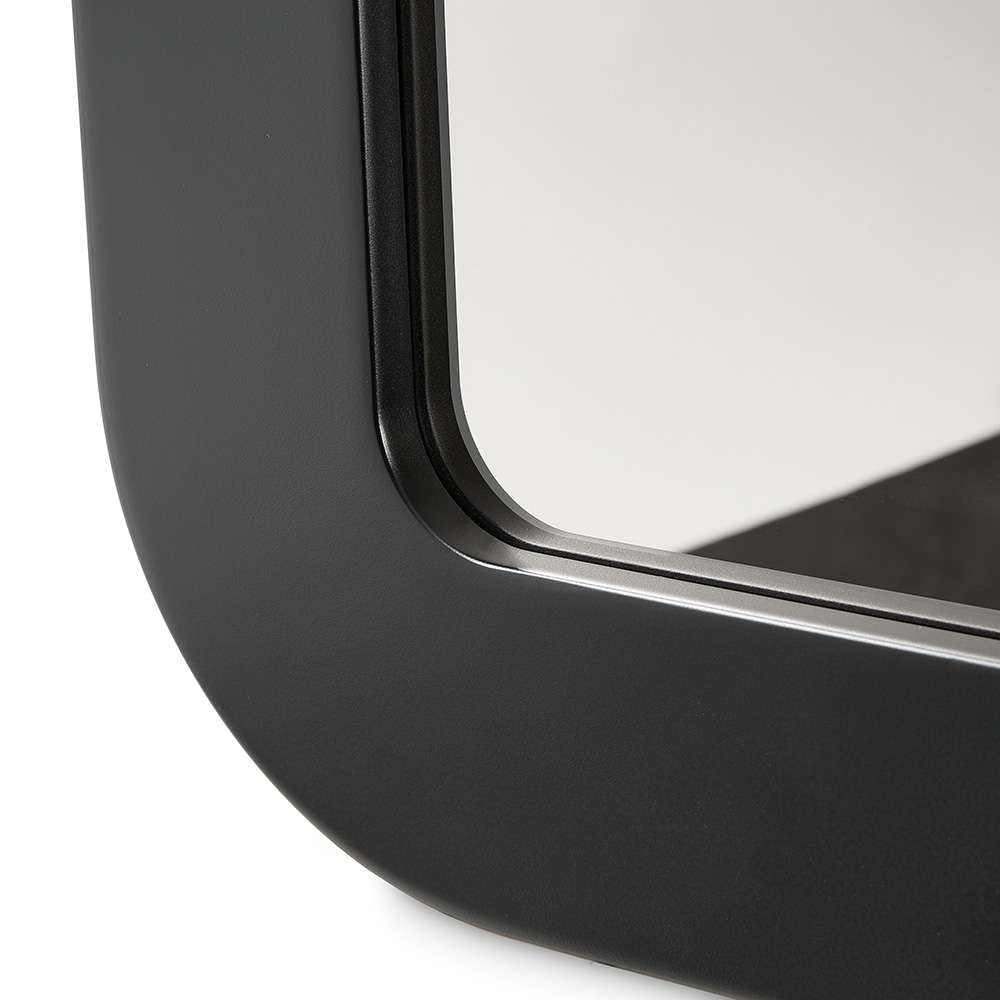 AICO by Michael Amini - Lisbon Wall Mirror - Silken Matte Black - LFR-LSBN260-826 veiw 4