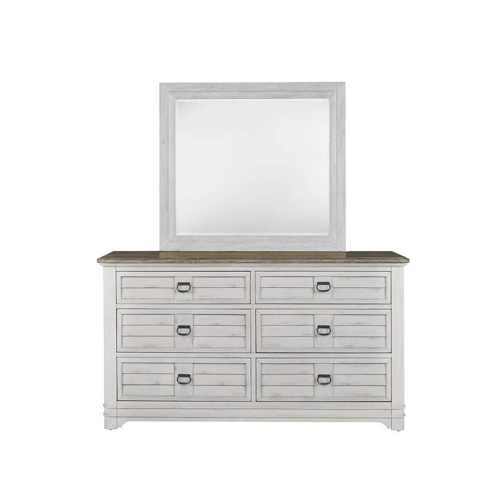American Woodcrafters - Meadowbrook Dresser - Whitewash - Sand Top - 2610-260 veiw 1