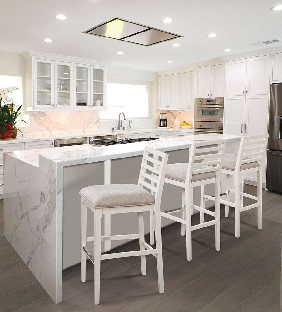 American Woodcrafters - Siri 30in Stool - White - B2-265-30F veiw 4