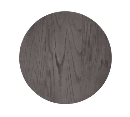 American Woodcrafters - Stockton 25in Backless Metal Swivel Stool- Slate Grey - Grey Oak Seat - B1-120-25W veiw 3